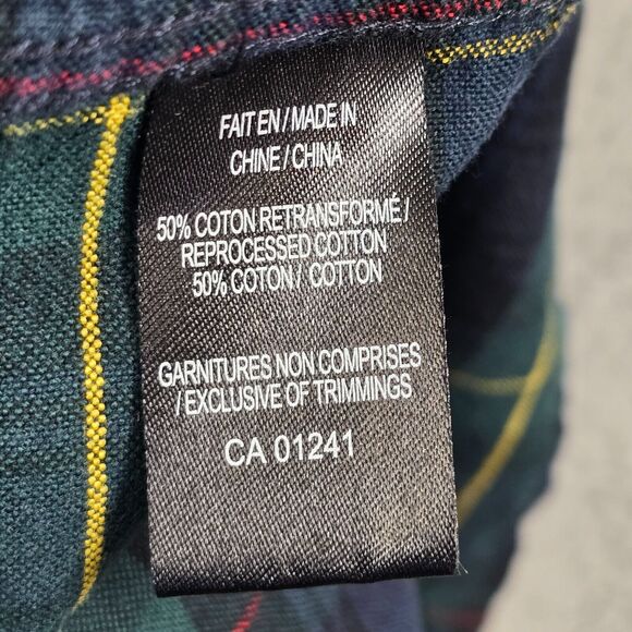 Le 31 Par Simons Mens Green Blue Button Up Plaid Shirt Preppy Size XL - Picture 7 of 12